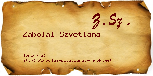 Zabolai Szvetlana névjegykártya